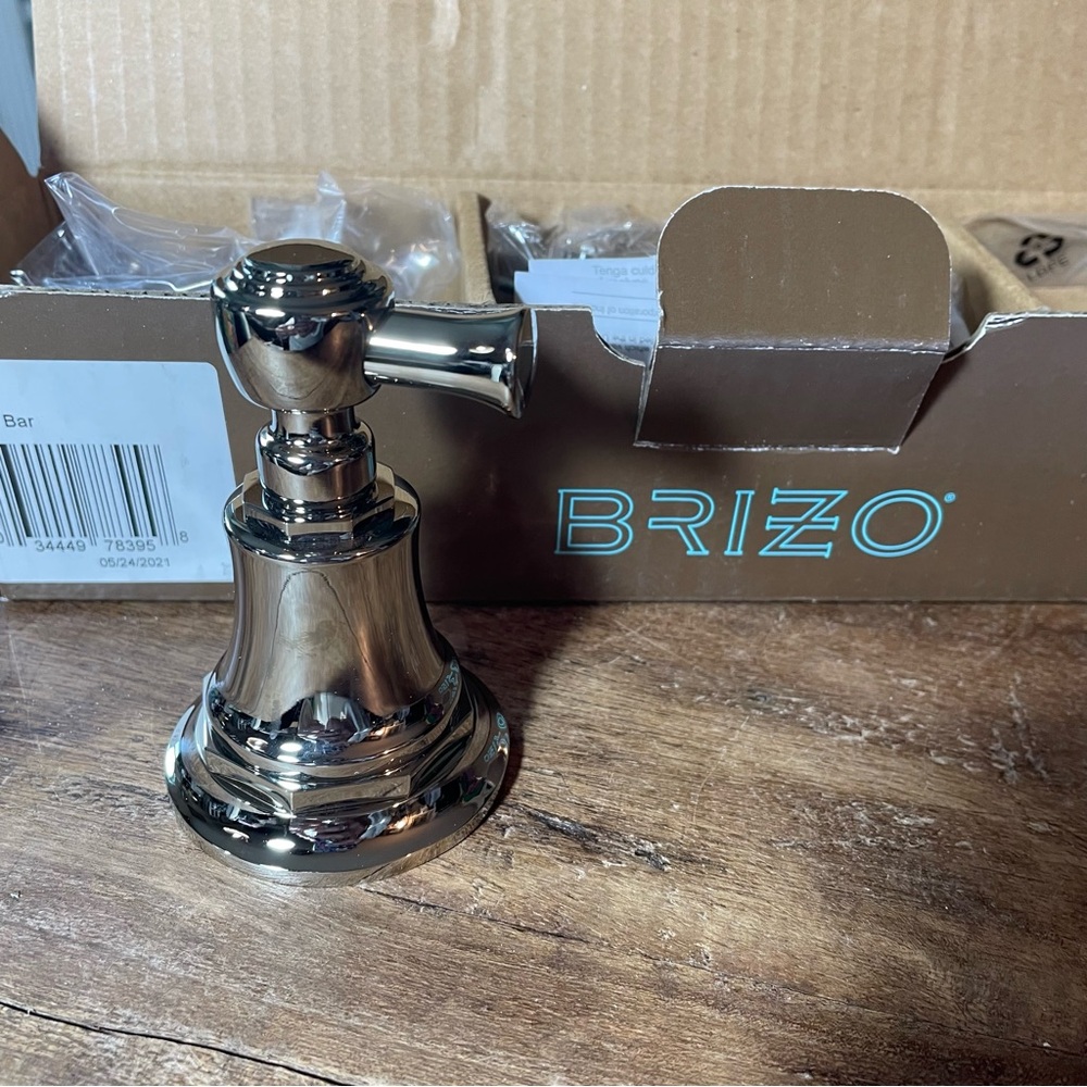 Brizo Rook 8” mini towel bar polished nickel 694764-PN